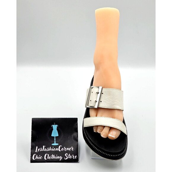 Sorel Women's White Leather Roaming Buckle Strap Slide Sandals Sz 7 2313 - Picture 16 of 16